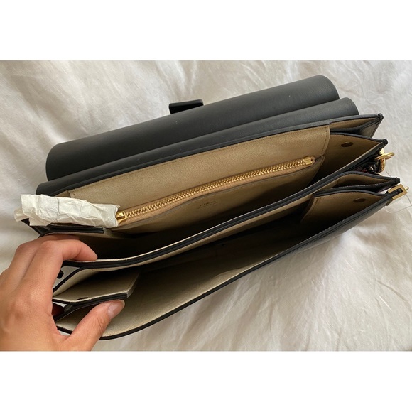 100% Authentic Chloe Faye Suede-Flap Shoulder Bag - Picture 10 of 12